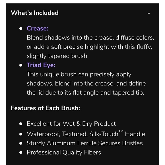 🆕 MODA METALLICS 2 PC EYE SCULPTOR BRUSH SET🆕 - Picture 3 of 3
